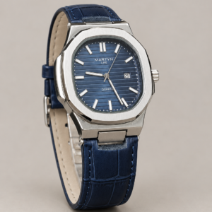 MARTYN LINE Blue Dial Watch – Navy Strap
